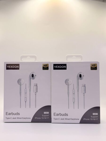 VEXOON Earbuds Type-C Jack Wired Earphone (Model: A303)