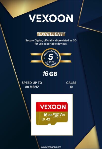 VEXOON “Excellent” MicroSD / SD Memory Card (16 GB)
